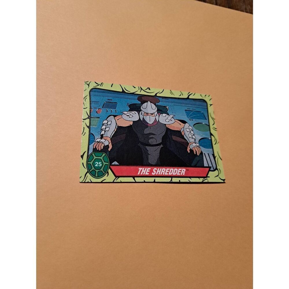 1989 Topps TMNT The Shredder Trading Card 25 Teenage Mutant Ninja Turtles